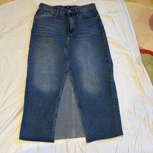 Aqua Blue Denim Skirt